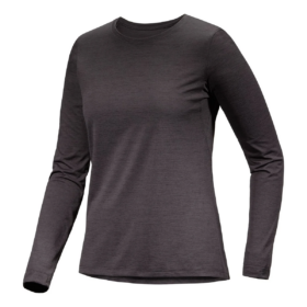T-shirt a maniche lunghe con collo a giro Taema "Black"