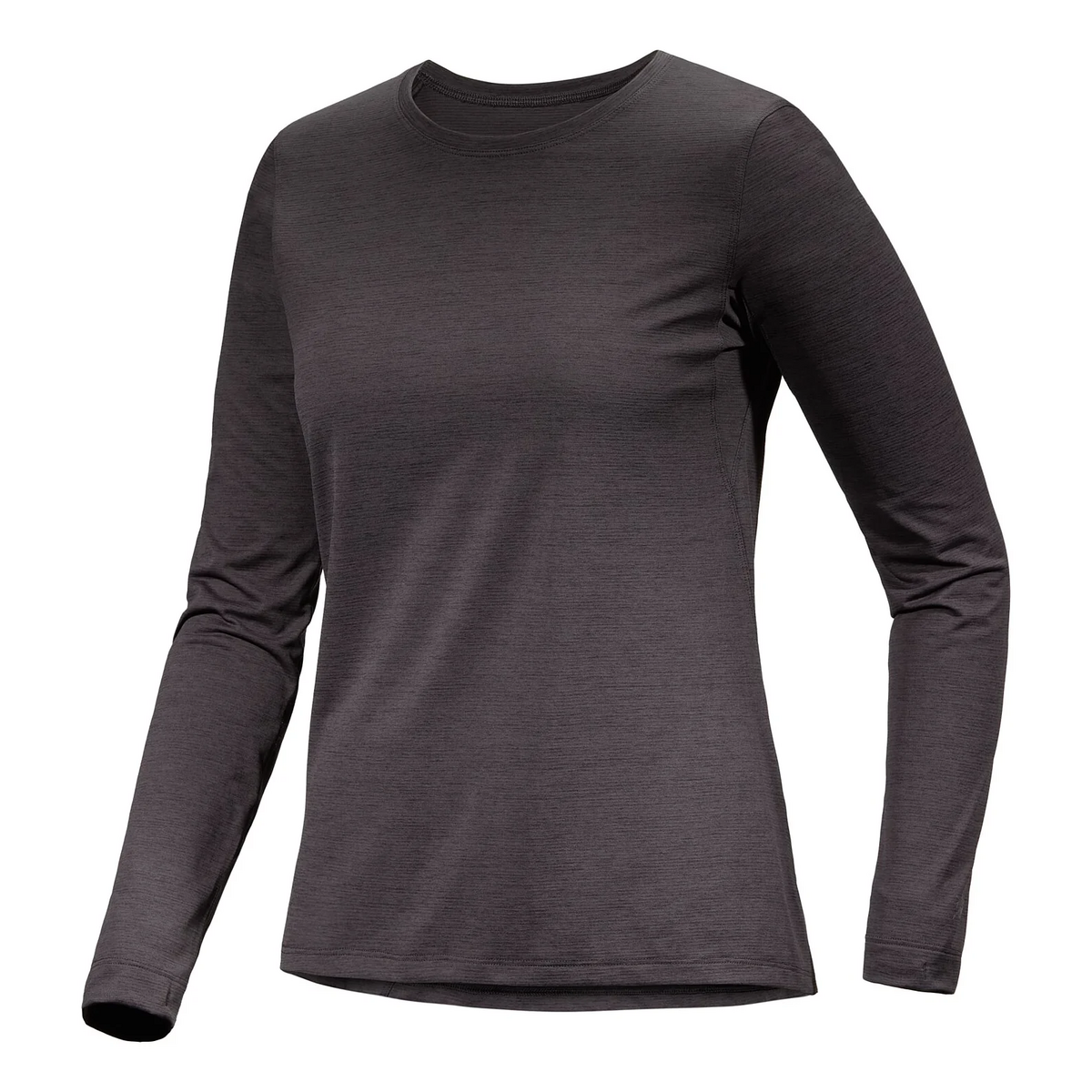 T-shirt a maniche lunghe con collo a giro Taema "Black"