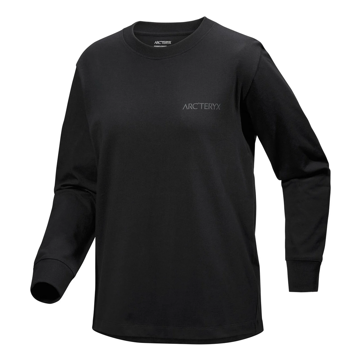 T-shirt a maniche lunghe con collo rotondo Kragg Cotton Bird "Black"