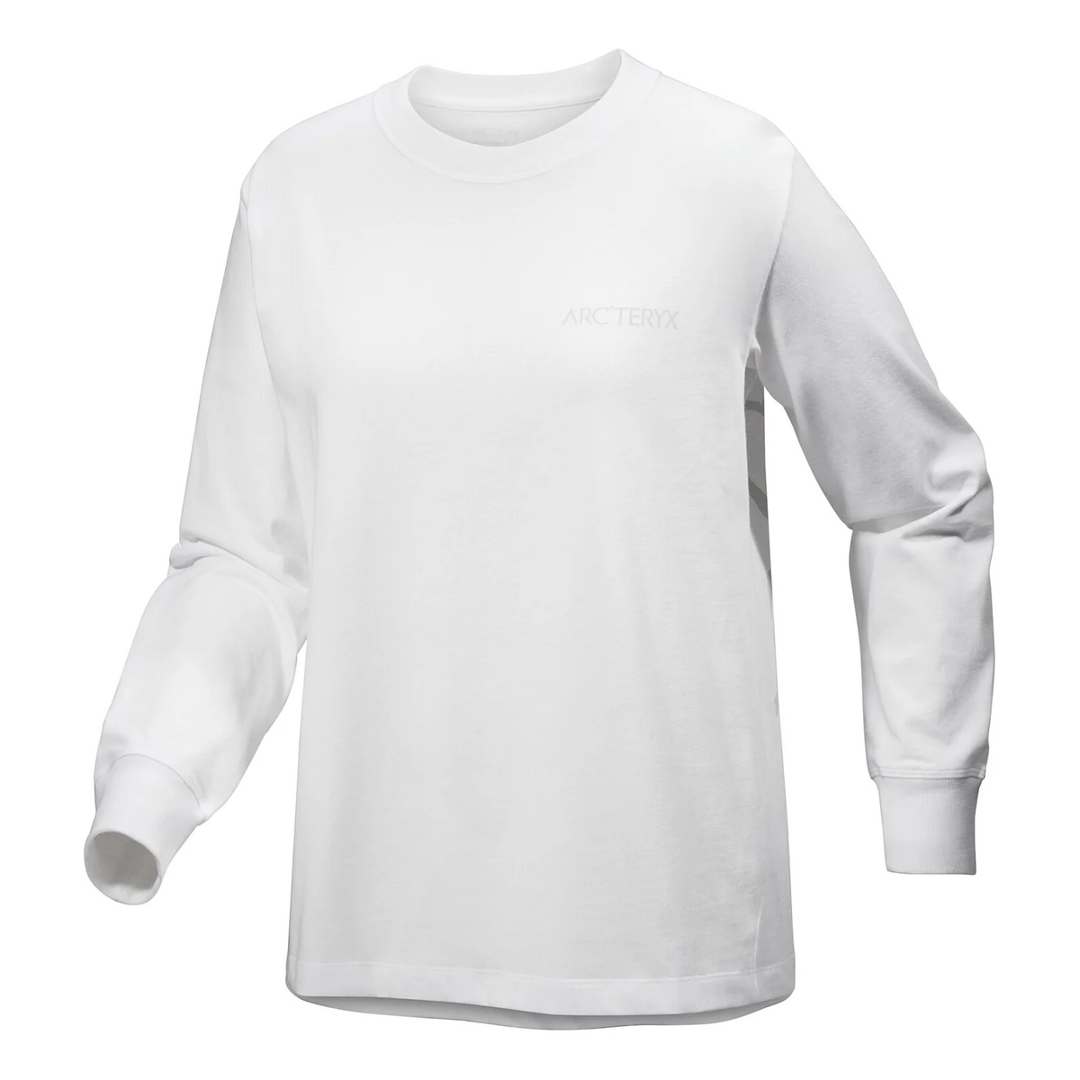 T-shirt a maniche lunghe con collo rotondo Kragg in cotone "White"