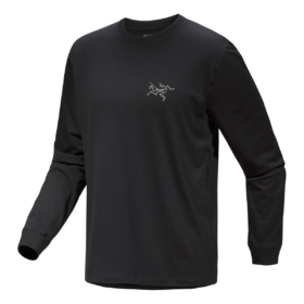 T-shirt a maniche lunghe in cotone Kragg SL "Nero"