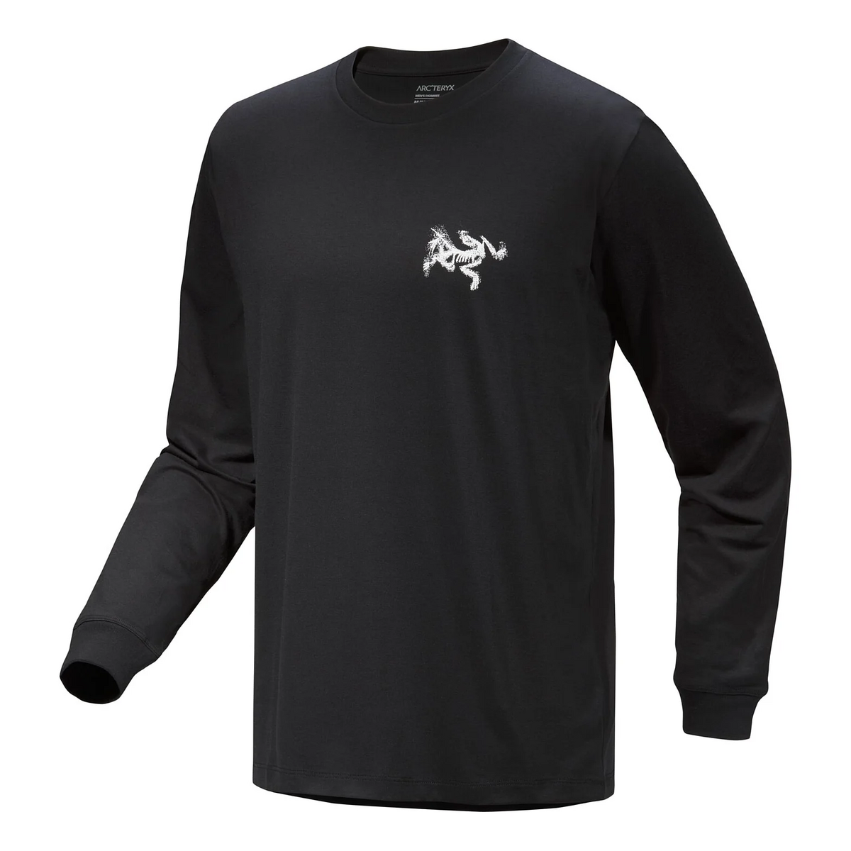 T-shirt a maniche lunghe Kragg SL Cotton Bird Tile "Black"
