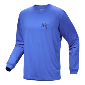 T-shirt a maniche lunghe Kragg SL Cotton Bird Tile "Blue"