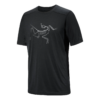 T-shirt con logo Ionia in lana merino "Black"