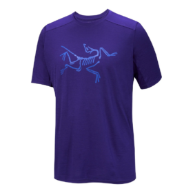 T-shirt con logo Ionia in lana merino "Purple"