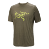 T-shirt Ionia in lana merino con logo "Verde oliva"