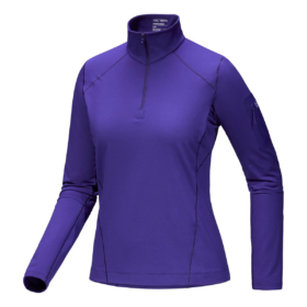 Top con collo a zip Rho "Viola"