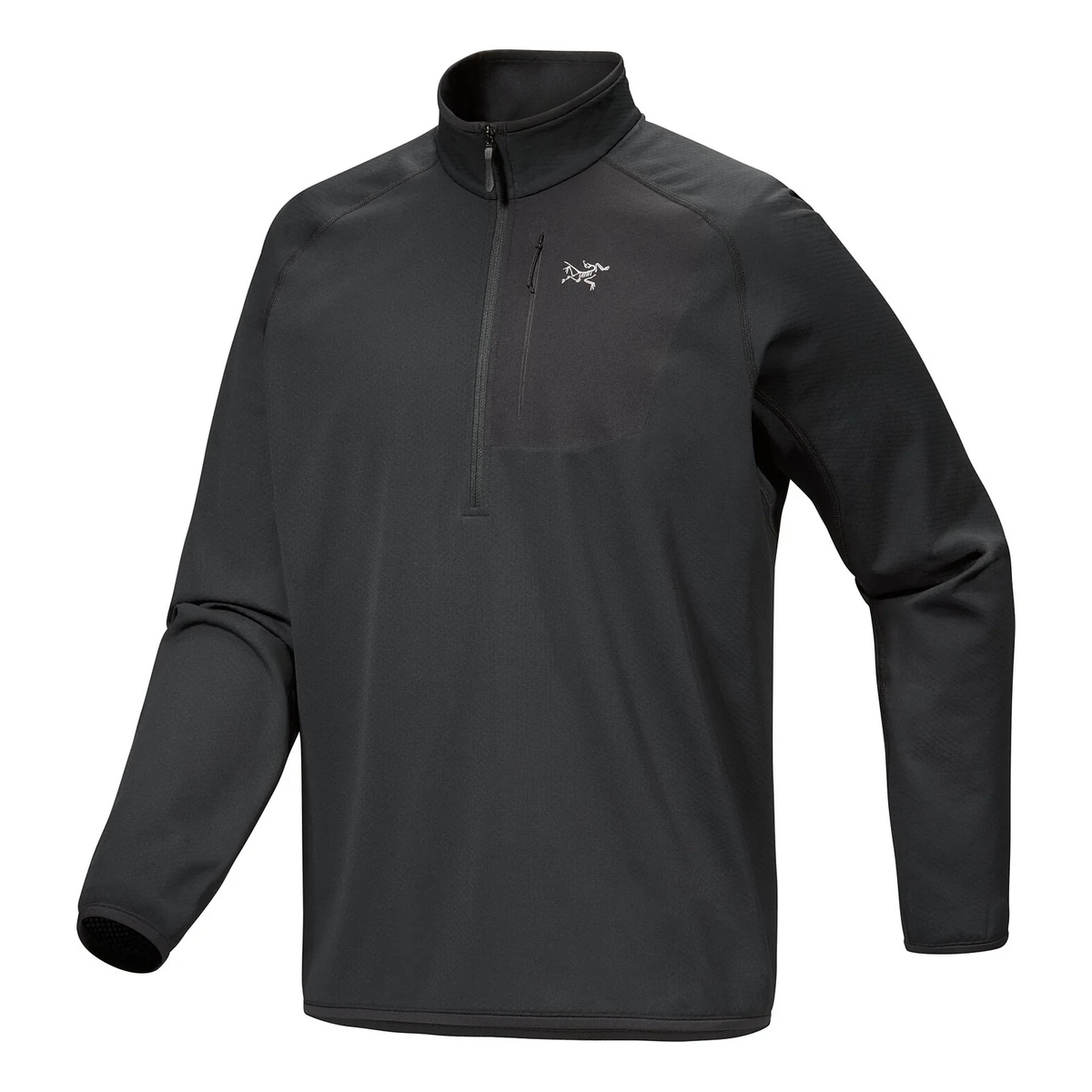 Top Delta con collo a zip 1/2 "Black"